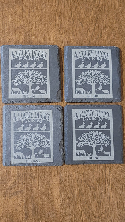 Custom Slate Coasters (4 Pcs)