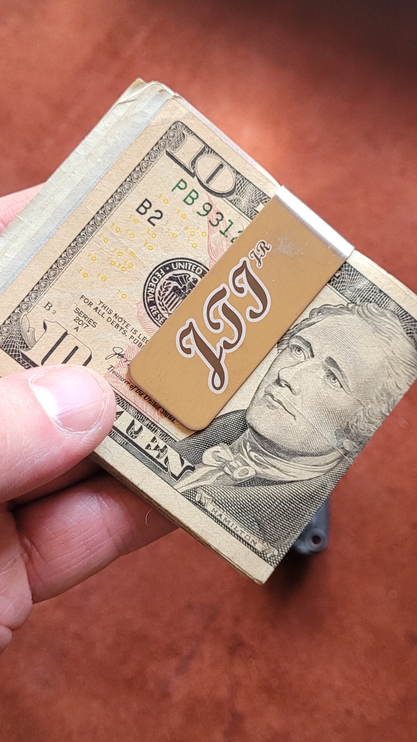 Initials Money Clip