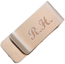 Custom Monogram Money Clip | Personalized Initials Wallet