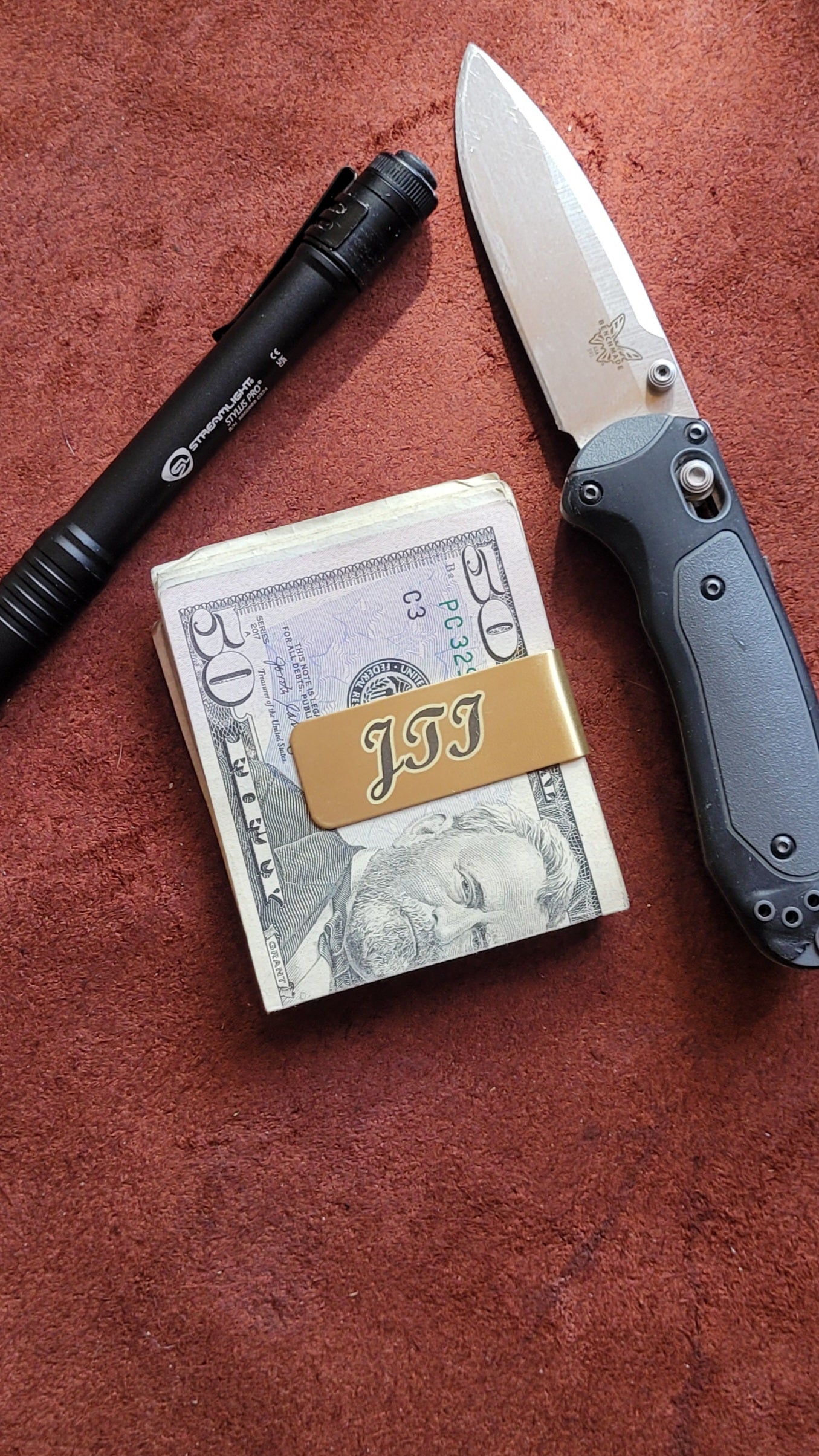 Initials Money Clip