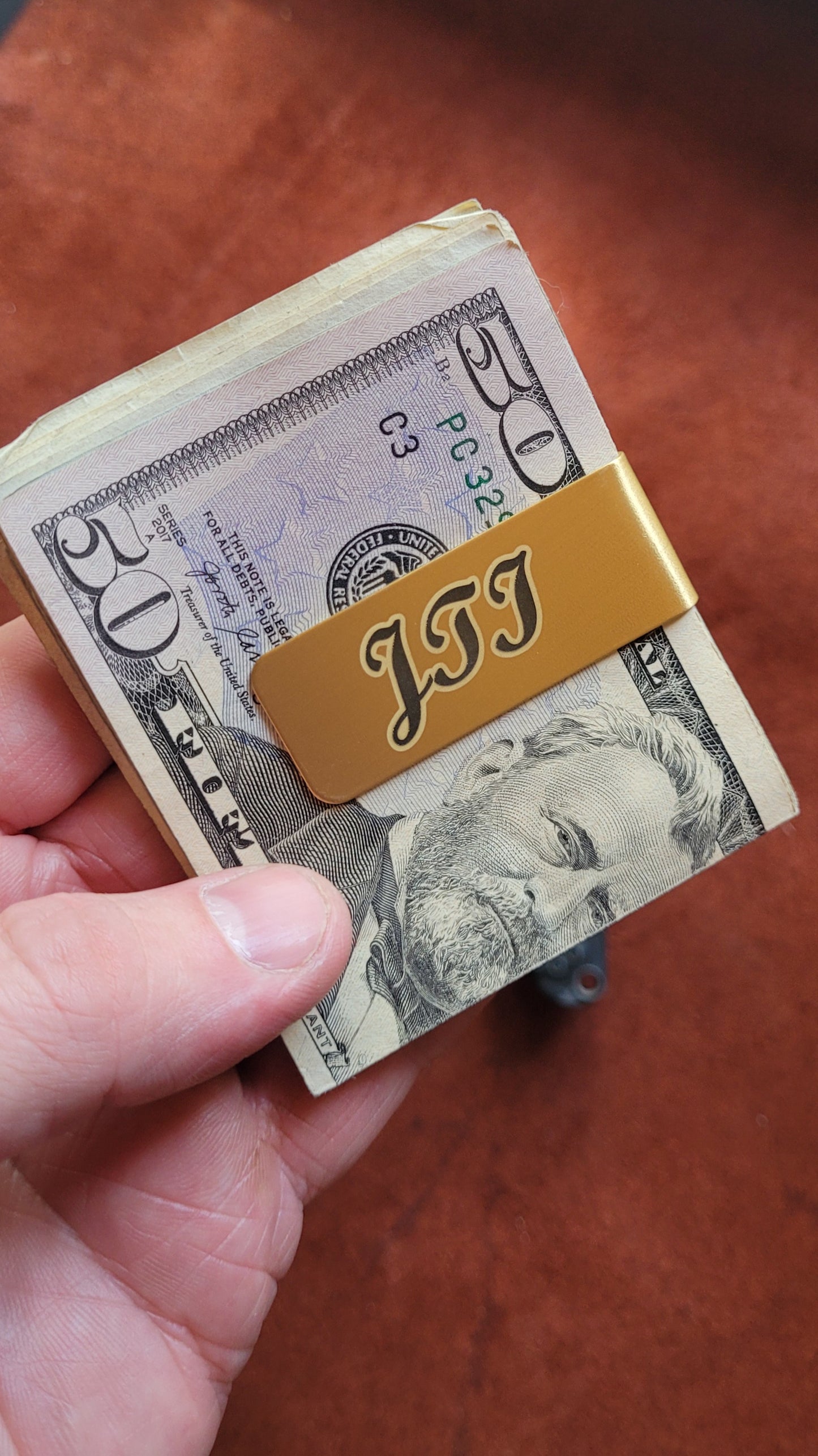 Initials Money Clip